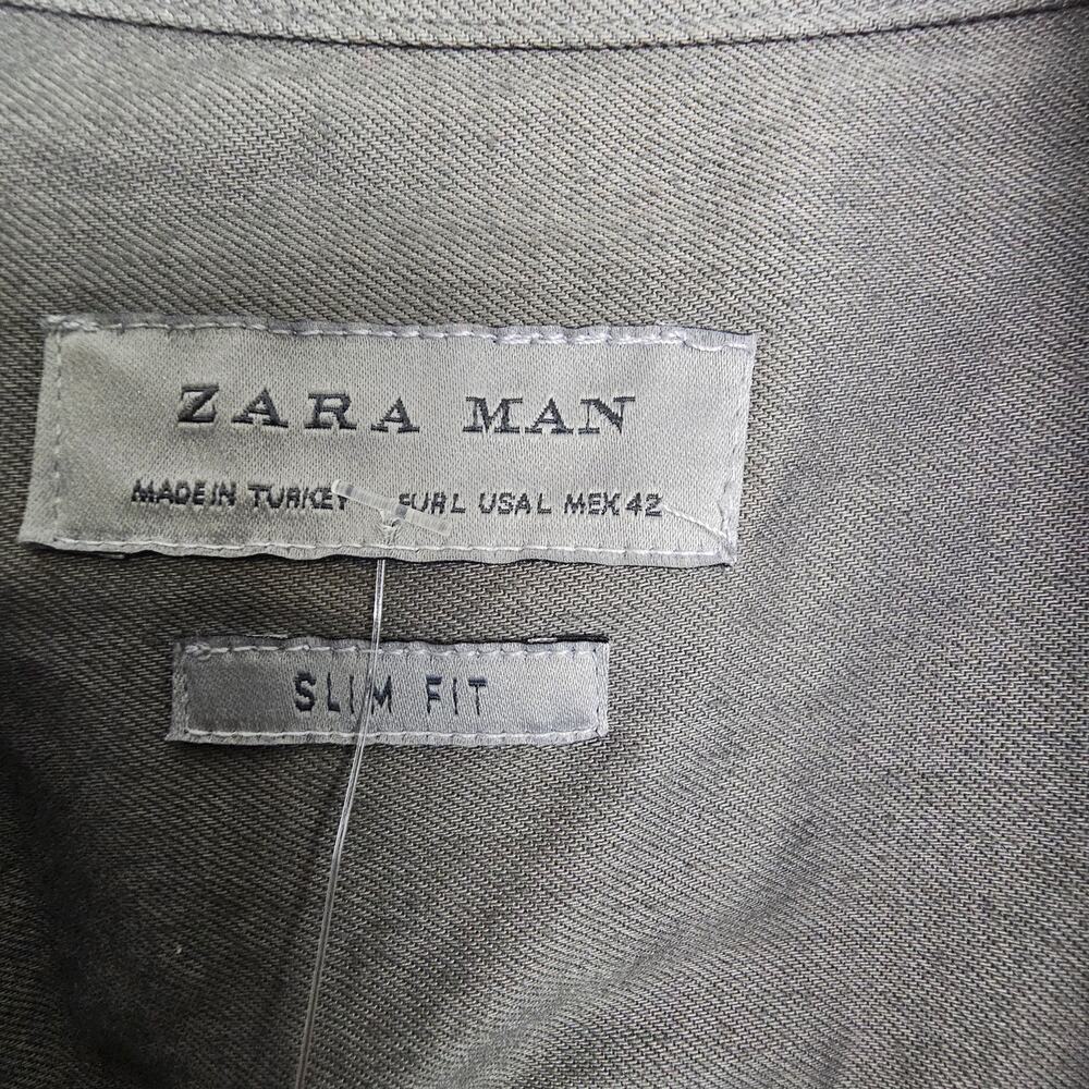 Zara Mens Graphic Shirt Size L Streetwear Stop Looking For Answers Grunge Skater - Picture 7 of 10